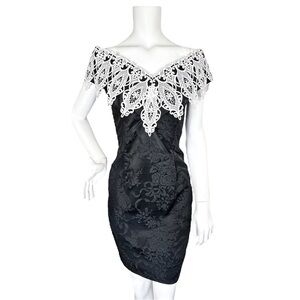 Scott McClintock Black and White Lace Wedding Dress